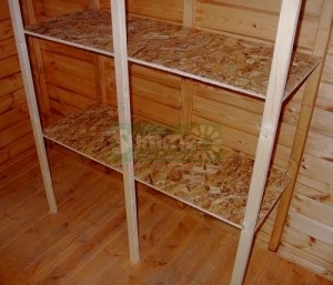 Timber shelf units