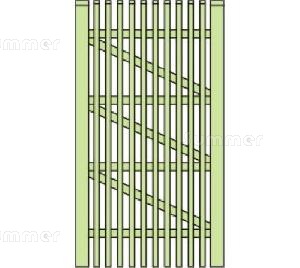 Single and double gates, pressure treated timber