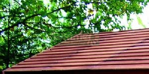 Cedar slatted roof