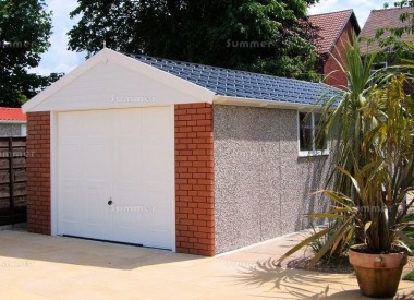 Spar Apex Concrete Garage 510 - Brick Posts, PVCu Window and Fascias Spar Apex Concrete Garage 510 - Brick Posts, PVCu Window and Fascias