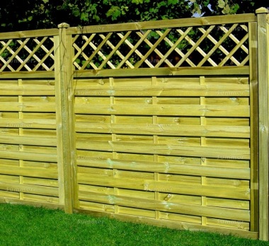 Fence Panel 434 - Planed Timber, 9mm Reeded Boards, 3x2 Frame