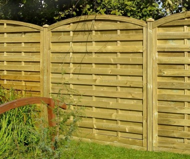 Fence Panel 445 - Planed Timber, 9mm Reeded Boards, 3x2 Frame