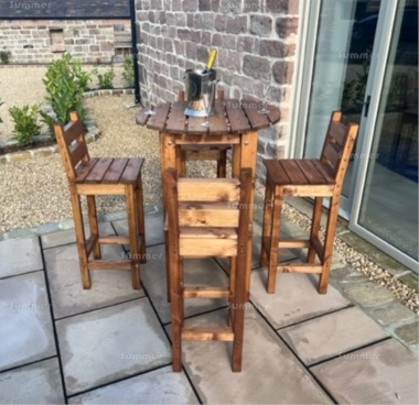4 Seater Bar Set 912 - Bar Stools, Table, Fully Assembled, FSC® Certified 4 Seater Bar Set 912 - Bar Stools, Table, Fully Assembled, FSC® Certified