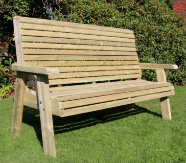 High Back 3 Seater Bench 698 - Pressure Treated, Fully Assembled