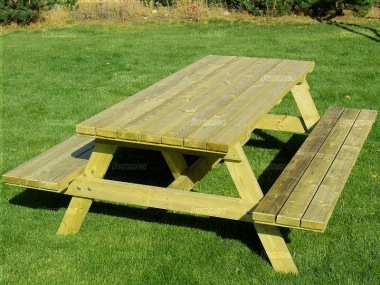 8 Seater Picnic Bench 217 - 6ft Benches, Pressure Treated