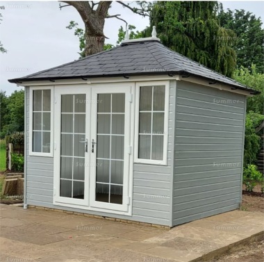 Hipped Garden Office 404 - Painted, Double Glazed PVCu