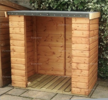 Log Store 139 - T and G Walls, Pressure Treated Decking Floor, Fitted Free Log Store 139 - T and G Walls, Pressure Treated Decking Floor, Fitted Free