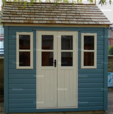 Shiplap Double Door Apex Shed 150 - Painted, Steep Roof