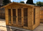 Apex Summerhouse 119 - Large Panes, Double Door, Fitted Free Apex Summerhouse 119 - Large Panes, Double Door, Fitted Free