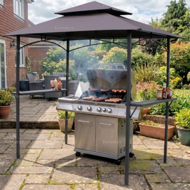 Metal Gazebo 194 - Barbecue Shelter with Shelves Metal Gazebo 194 - Barbecue Shelter with Shelves