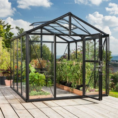 Aluminium Greenhouse 199 - Stable Door, Polycarbonate Roof