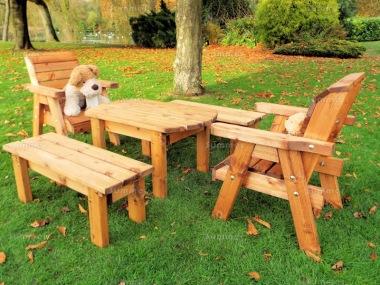 Kids Dining Set 760 - 2 Benches, 2 Armchairs, Fully Assembled, FSC® Certified Kids Dining Set 760 - 2 Benches, 2 Armchairs, Fully Assembled, FSC® Certified