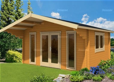 Apex 70mm Log Cabin 489 - Bespoke, Double Glazed Apex 70mm Log Cabin 489 - Bespoke, Double Glazed