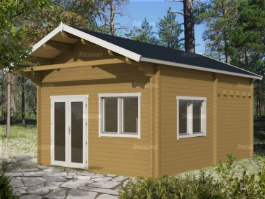 Three Room Apex Log Cabin 505 - Large Panes, Double Glazed, Loft Area
