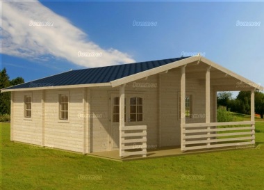 Three Room Apex Log Cabin 811 - Double Glazed, Verandah Three Room Apex Log Cabin 811 - Double Glazed, Verandah