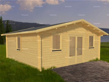 Apex Double Door Log Cabin 571 - Double Glazed Apex Double Door Log Cabin 571 - Double Glazed