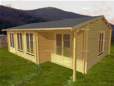 Side Door Apex Log Cabin 581 - Double Glazed Side Door Apex Log Cabin 581 - Double Glazed
