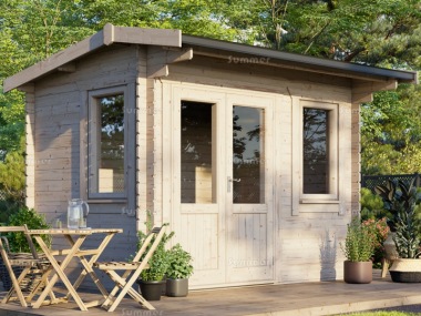 28mm Side Door Apex Log Cabin 946 - Double Glazed