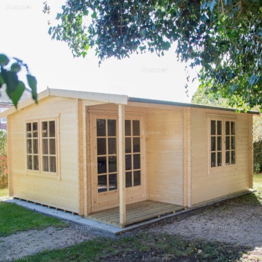Side Door Apex Log Cabin 236 - Integral Porch, FSC® Certified