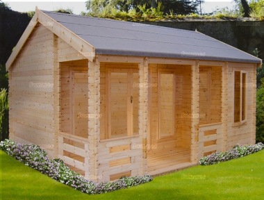 Side Door Apex Log Cabin 243 - Verandah, Large Panes, FSC® Certified Side Door Apex Log Cabin 243 - Verandah, Large Panes, FSC® Certified