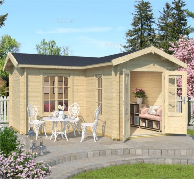 Clocktower Log Cabin 087 - L Shape, FSC® Certified Clocktower Log Cabin 087 - L Shape, FSC® Certified