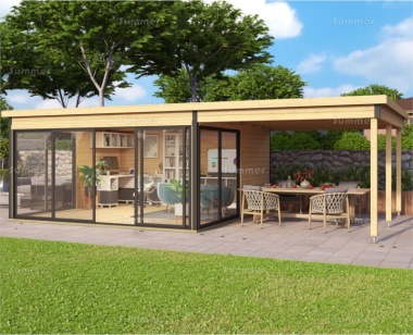 45mm Log Cabin 163 - Modern Aluminium Hybrid, FSC® Certified 45mm Log Cabin 163 - Modern Aluminium Hybrid, FSC® Certified
