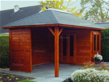 Hipped Roof Gazebo 388 - With Integral Summerhouse