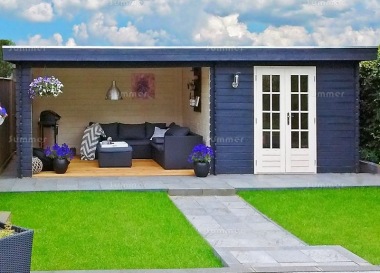 Gazebo 697 - With Integral Summerhouse, EPDM Roof Gazebo 697 - With Integral Summerhouse, EPDM Roof