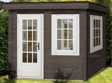 Single Door 45mm Log Cabin 231 - Double Glazed, EPDM Roof Single Door 45mm Log Cabin 231 - Double Glazed, EPDM Roof