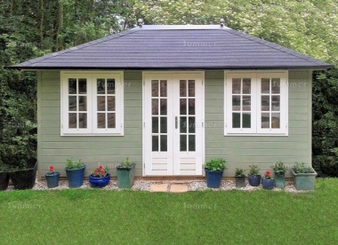 Hipped Roof Double Glazed Log Cabin 324 - 45mm, Bespoke