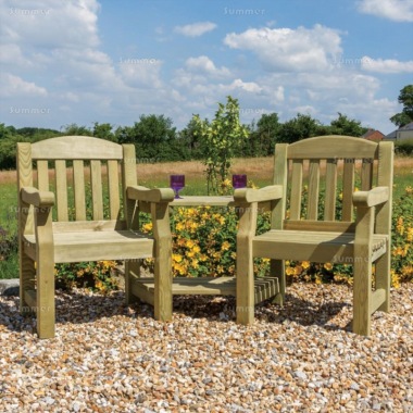 2 Seater Companion Set 824 - 2 Angled Trays, Pressure Treated, PEFC Certified 2 Seater Companion Set 824 - 2 Angled Trays, Pressure Treated, PEFC Certified