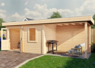 28mm Gazebo 256 - With Integral Summerhouse, EPDM Roof 28mm Gazebo 256 - With Integral Summerhouse, EPDM Roof