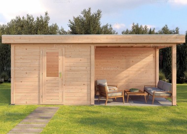 28mm Gazebo 258 - With Integral Summerhouse, EPDM Roof 28mm Gazebo 258 - With Integral Summerhouse, EPDM Roof