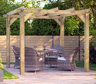 Wooden Pergola 779 - Pressure Treated, Strong Posts Wooden Pergola 779 - Pressure Treated, Strong Posts