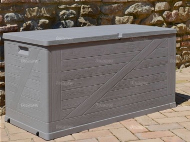 Plastic Storage Box 385 - High Density Polypropylene, Wood Style