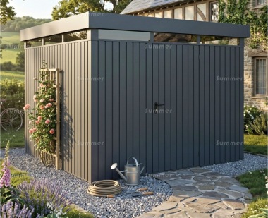 Premium Metal Shed 592 - Hinged Door, Extra Tall, Galvanized Steel Premium Metal Shed 592 - Hinged Door, Extra Tall, Galvanized Steel