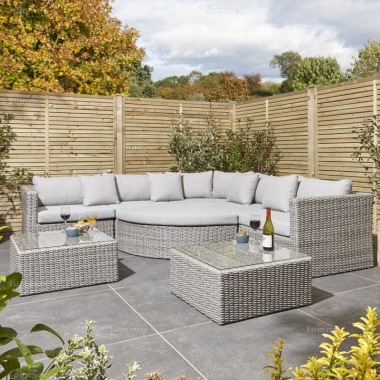 8 Seater Rattan Corner Set 765 - Aluminium Frame, Many Possible Designs