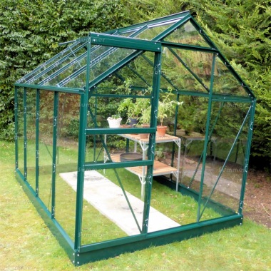 Aluminium Greenhouse 005 - Green, Base Included