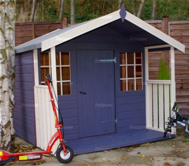 Childrens Painted Playhouse 257 - Choice of Colours, Fitted Free Childrens Painted Playhouse 257 - Choice of Colours, Fitted Free