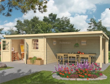 Pent Roof Gazebo 610 - Integral Summerhouse, PEFC Certified Pent Roof Gazebo 610 - Integral Summerhouse, PEFC Certified