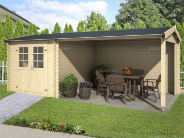 Wooden Apex Gazebo 616 - With Integral Summerhouse, PEFC Certified Wooden Apex Gazebo 616 - With Integral Summerhouse, PEFC Certified