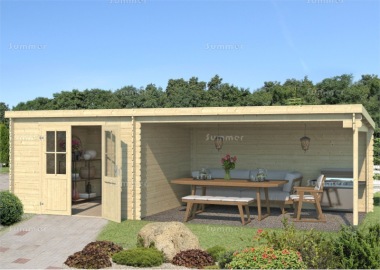 Pent Roof Gazebo 618 - Integral Summerhouse, PEFC Certified Pent Roof Gazebo 618 - Integral Summerhouse, PEFC Certified