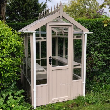 Painted Wooden Greenhouse 540 - Toughened Glass