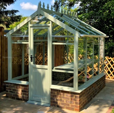 Dwarf Wall Greenhouse 560 - Painted, Toughened Glass, Fitted Free