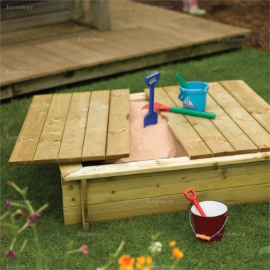 Pressure Treated Wooden Sandpit 312 - Boarded Lid, PEFC Certified Pressure Treated Wooden Sandpit 312 - Boarded Lid, PEFC Certified