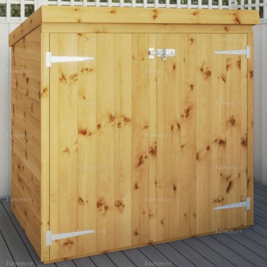 Pent Roof Small Storage Shed 256 - Double Door