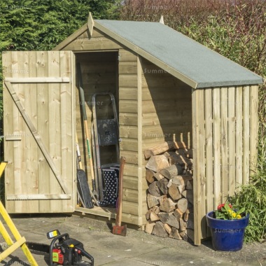 Apex Shiplap Storage Shed 342 - With Lean-To, FSC® Certified