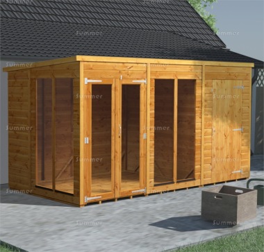 Pent Summerhouse 810 - Fast Delivery, Two Rooms