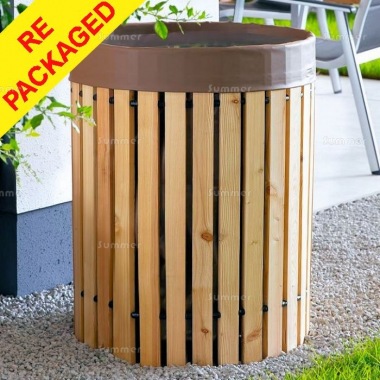Repackaged Water Butt, Wooden Slatted 2ft Diameter 200 Litre Repackaged Water Butt, Wooden Slatted 2ft Diameter 200 Litre